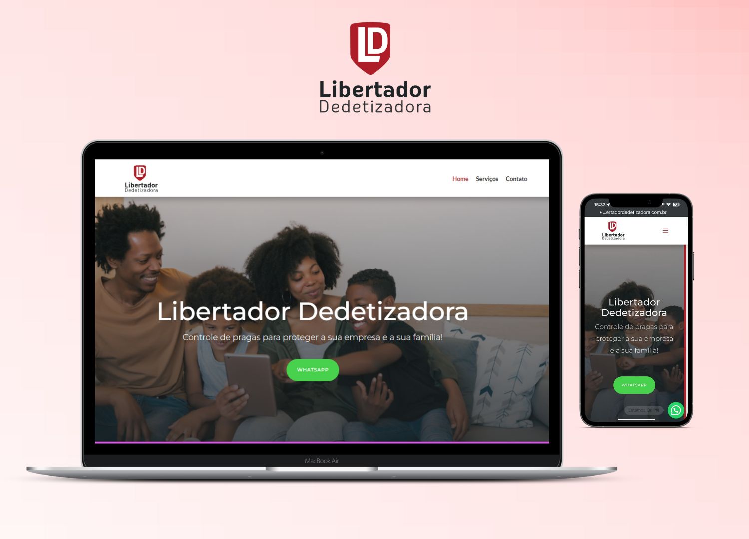 Foto site Libertador Dedetizadora- página criamos sites - agência x3 .jpg